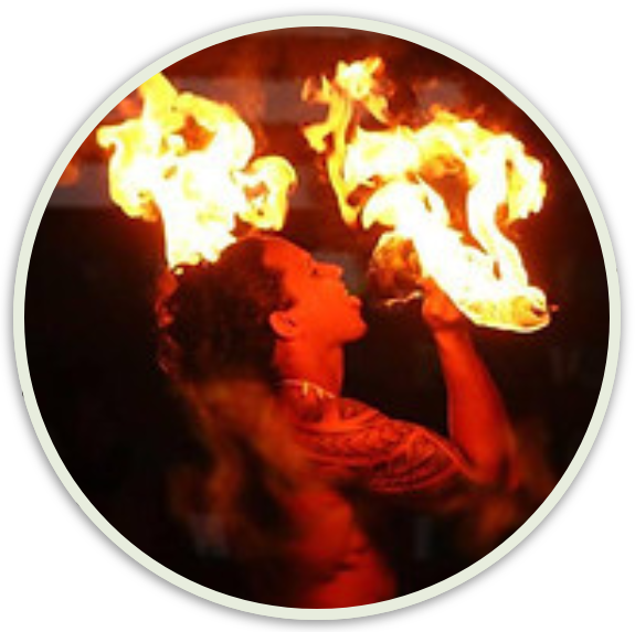 a person entertaining with fire